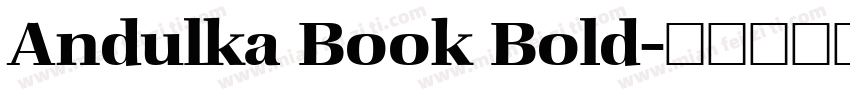 Andulka Book Bold字体转换